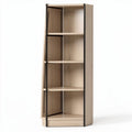 Hoekboekenkast van meubelplaat met zwarte accenten 180 x 40 x 30cm