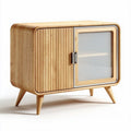 houten kast met glazen deur 80 x 40 x 70cm voor woonkamergebruik