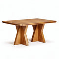 Eetkamertafel van hout 150 x 90 x 75 cm geschikt voor binnengebruik