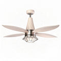 Vloerlamp met vijf bladen en verlichting in wit en staal 40 x 40 x 30cm